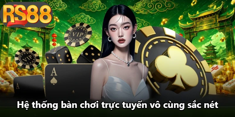 Hệ thống bàn chơi trực tuyến vô cùng sắc nét